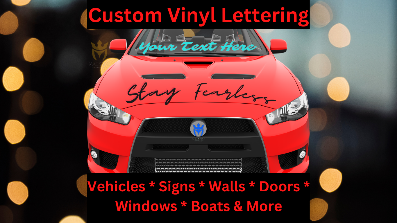 CUSTOM VINYL LETTERING FOR BUSINESS ADVERTISMENT
