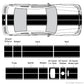 CAR RALLY STRIPES & DECAL STICKERS FOR HOODS, PANELS, FENDERS, SIDE-BODY & REARVIEW MIRRORS