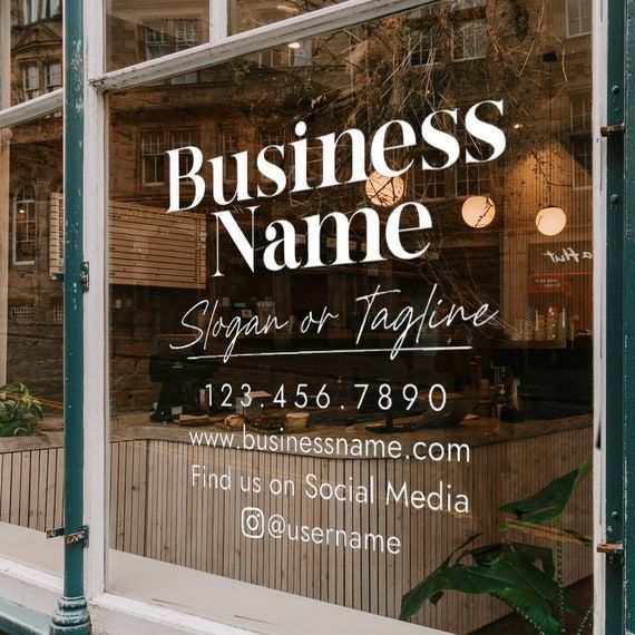 CUSTOM BUSINESS SIGNAGE DECAL VINYL STICKERS